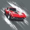 A3 Portrait Corvette Wallpaper on Aluminum