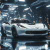 A3 Portrait Corvette Wallpaper on Aluminum