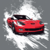 A3 Portrait Corvette Wallpaper on Aluminum