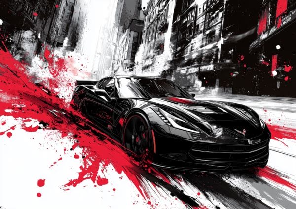 corveete L (10) A3 landscape Corvette Wallpaper on Aluminum