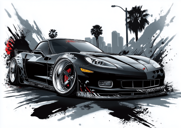 corveete L (15) A3 landscape Corvette Wallpaper on Aluminum