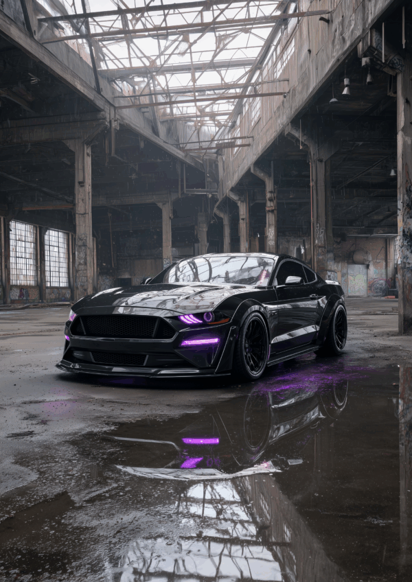 A3 Portrait Mustang Wallpaper on Aluminum