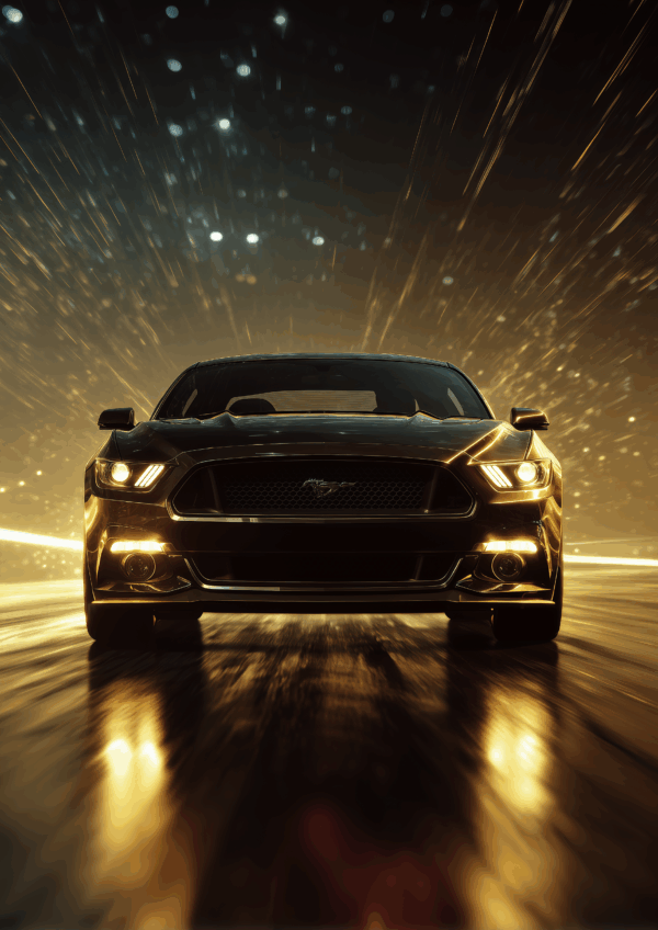 A3 Portrait Mustang Wallpaper on Aluminum