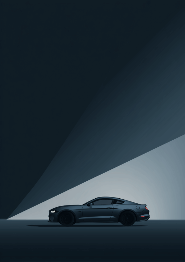 A3 Portrait Mustang Wallpaper on Aluminum