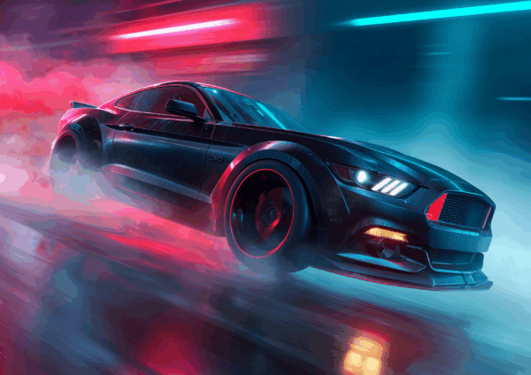 A3 landscape Mustang Wallpaper on Aluminum