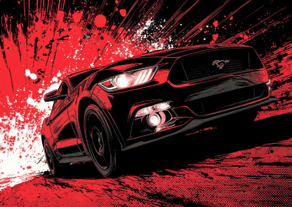 A3 landscape Mustang Wallpaper on Aluminum