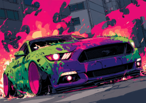 A3 landscape Mustang Wallpaper on Aluminum