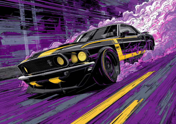 A3 landscape Mustang Wallpaper on Aluminum